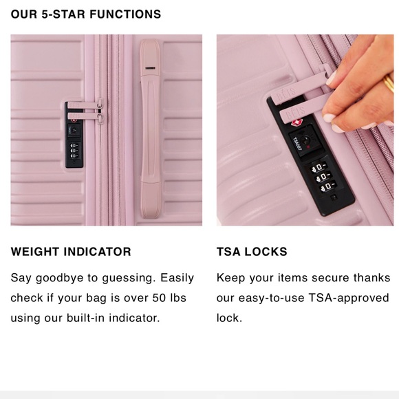 Beis Travel Small Carry-on Roller luggage in Berry - Picture 16 of 16